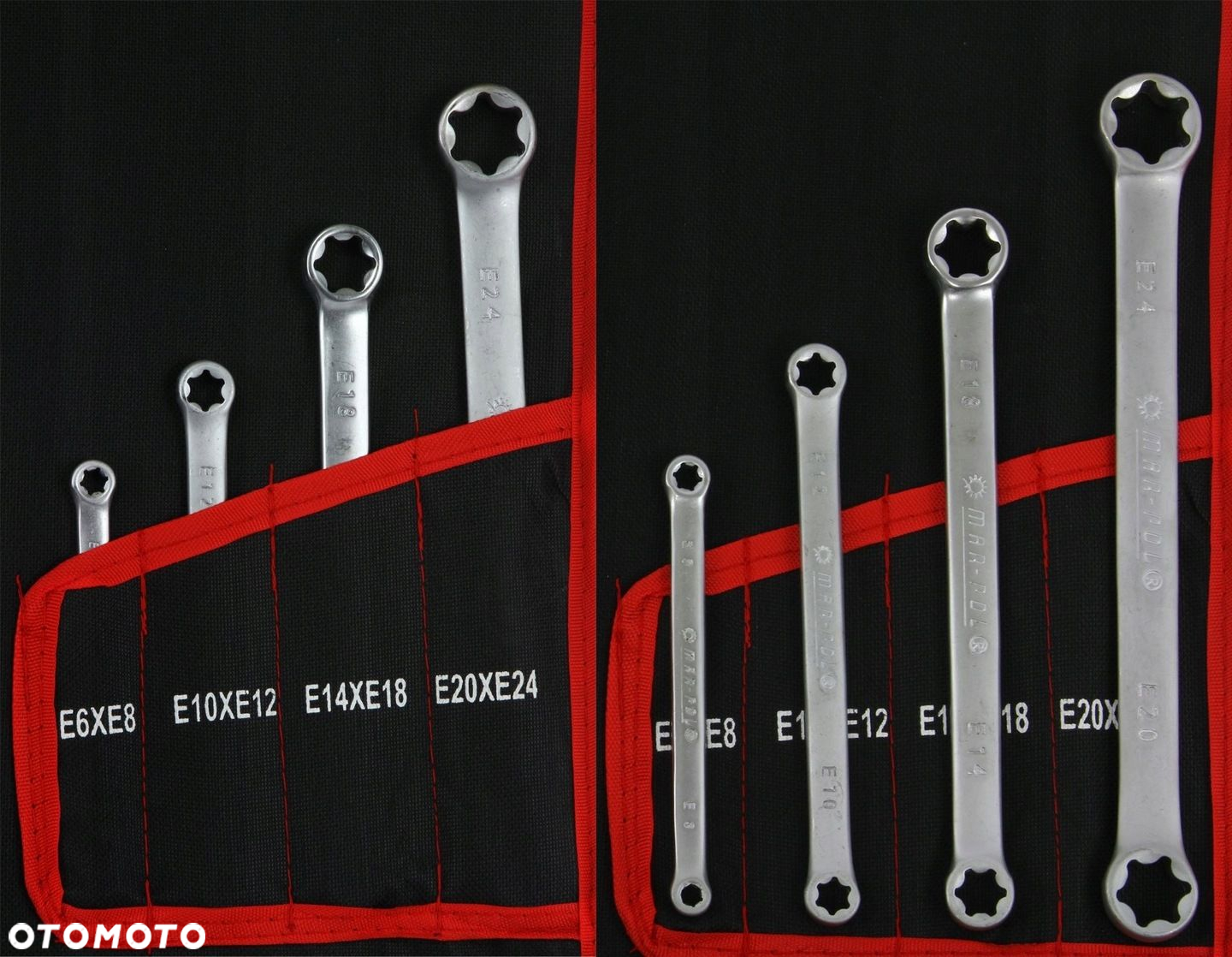 KLUCZE PŁASKO OCZKOWE 6-32 TORX TYP C GIĘTE ZESTAW KLUCZY 47sz NASADOWE - 10