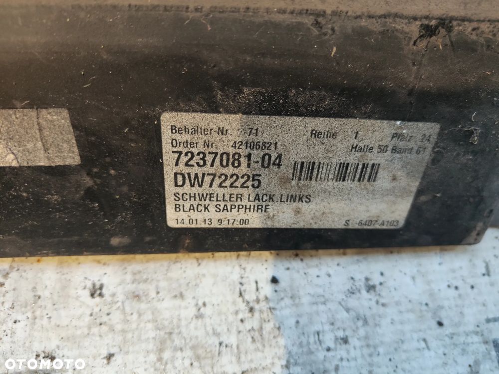 BMW F10 F11 Listwa progowa nakładka Lewa Prawa Black Sapphire 475 - 8