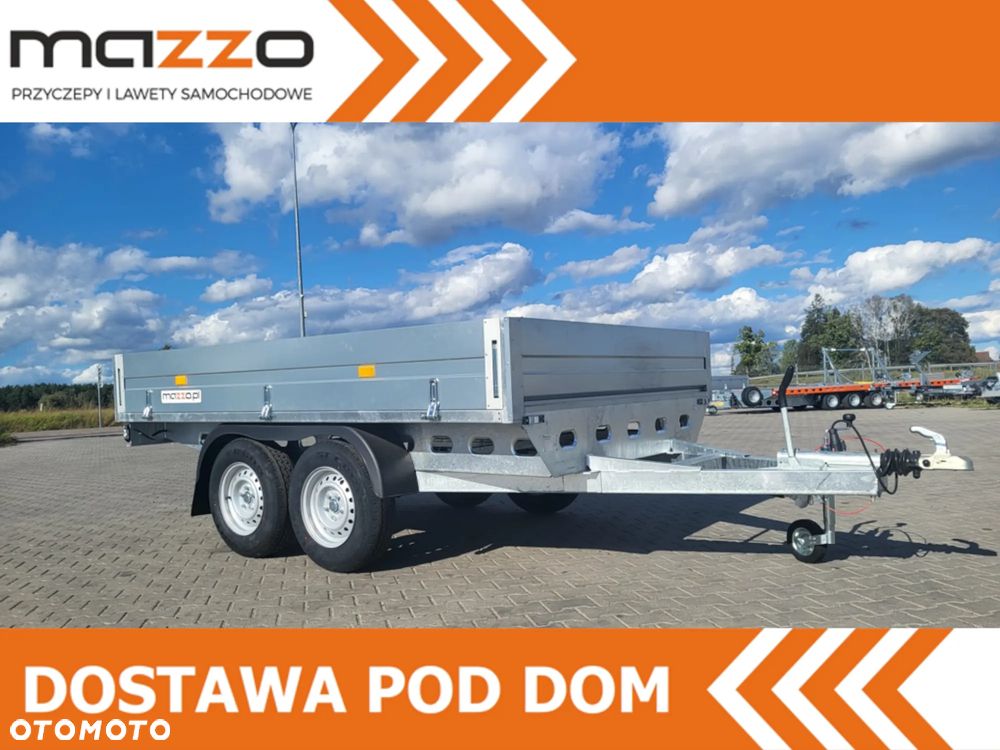 Rydwan DOSTAWA platforma z burtami KOŁA POD SPODEM 300x195, DMC 2700kg, spawana rama - 1