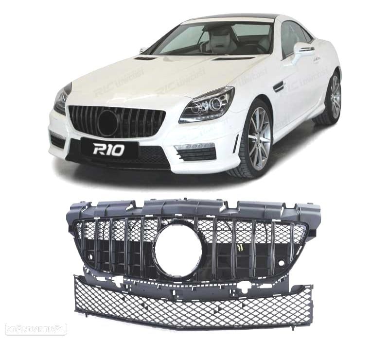 GRELHA FRONTAL MERCEDES SLK R172 11-15 PRETO BRILHANTE - 1