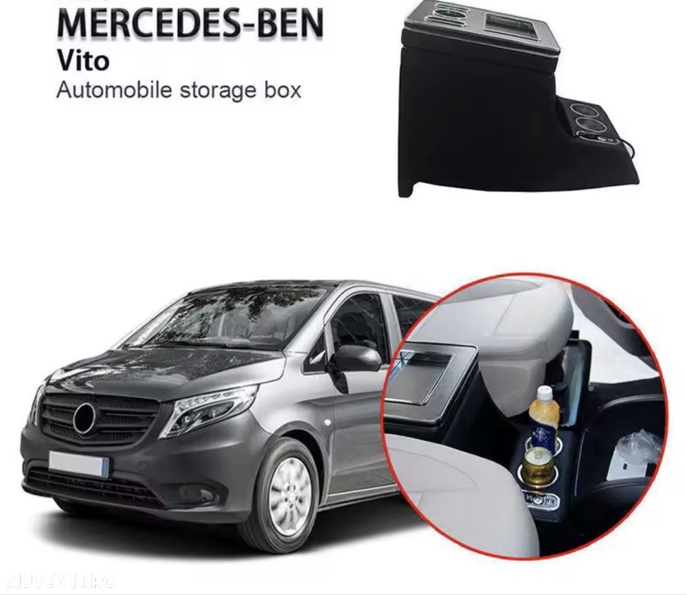 Cotiera Cutie Depozitare Caseta Suport LED Mercedes Vito W447 2014- - 2