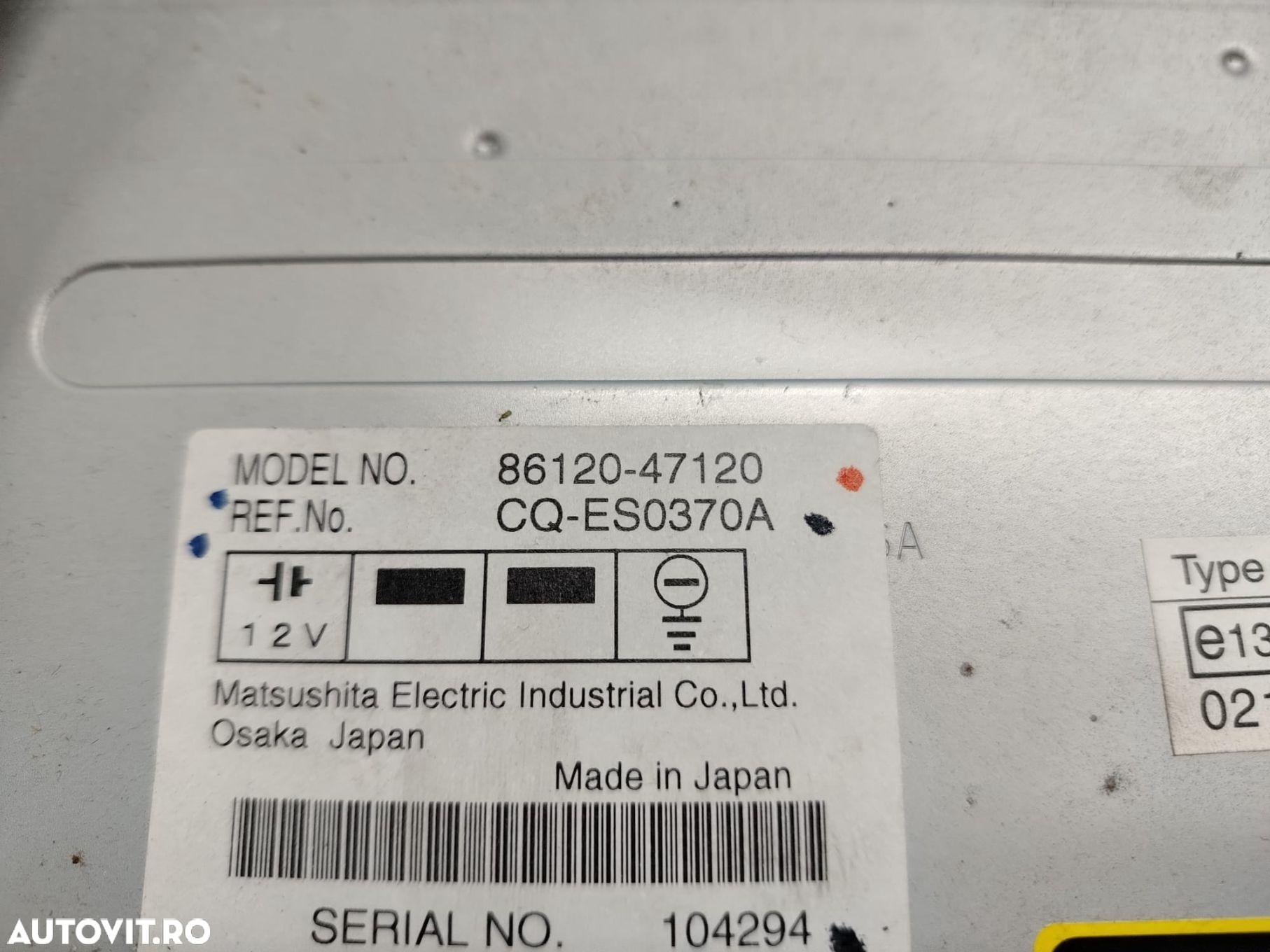 Cd radio player 86120-47120 Toyota Prius 2 [2003 - 2011] - 3