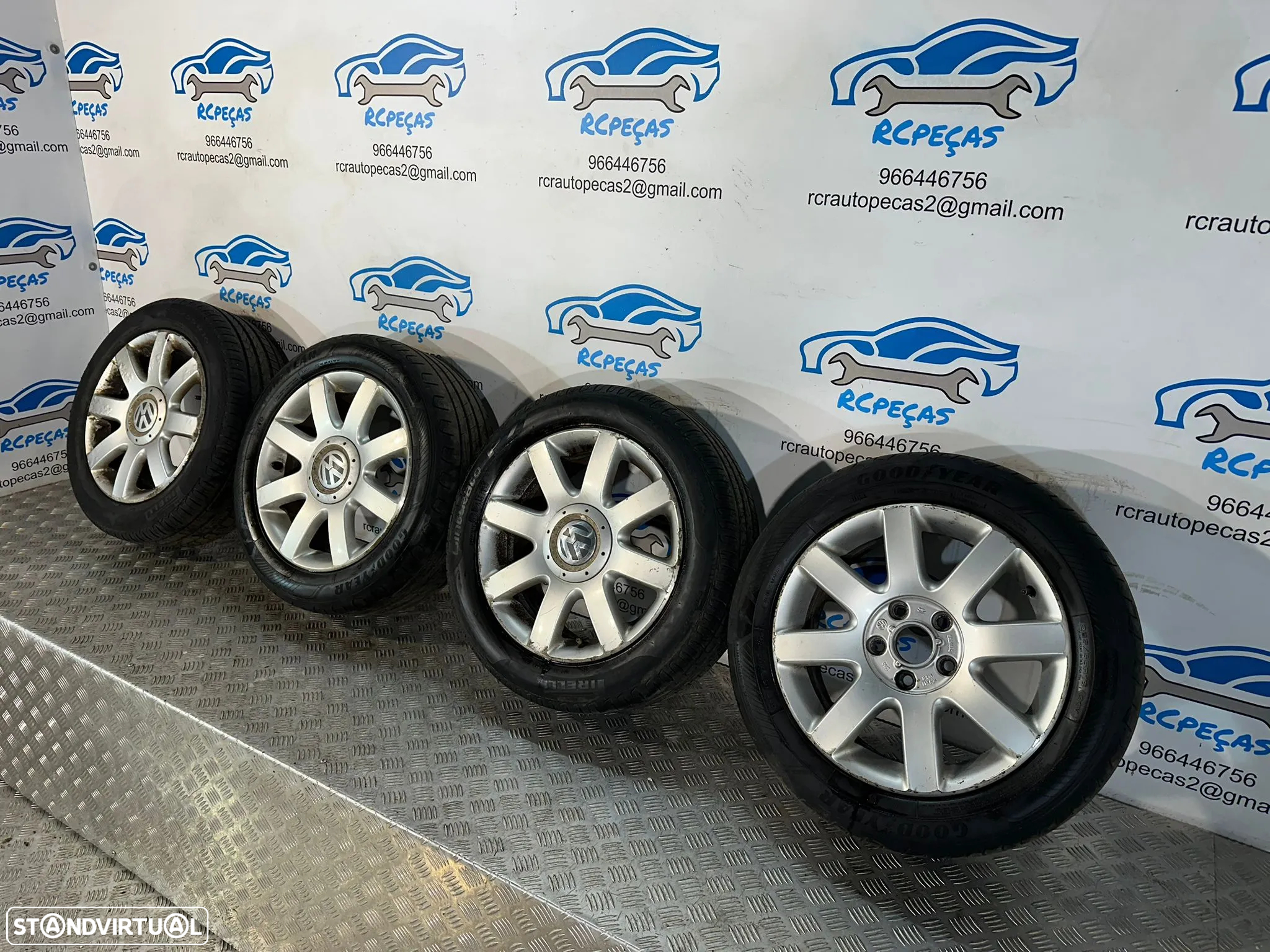 Conjunto Jantes 16 VW Volkswagen Touran 6.5J ET50 5x112 1K0601025R - 4