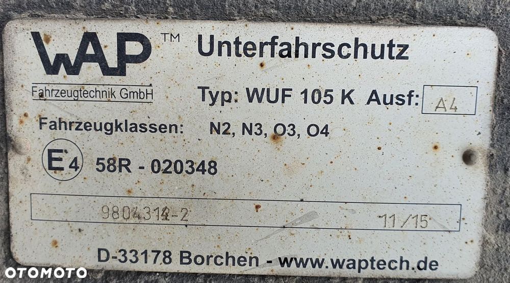 BELKA WSPORNIK TYŁ ZAKOŃCZENIE RAMY MERCEDES ACTROS MP4 - 5