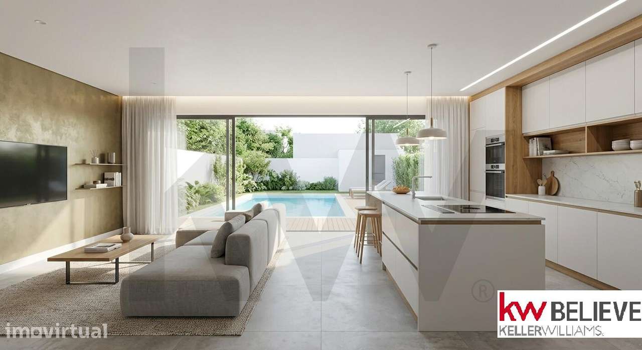 Moradia T3 Térrea com Piscina | Arquitetura Contemporânea | Serra do B - Grande imagem: 2/15