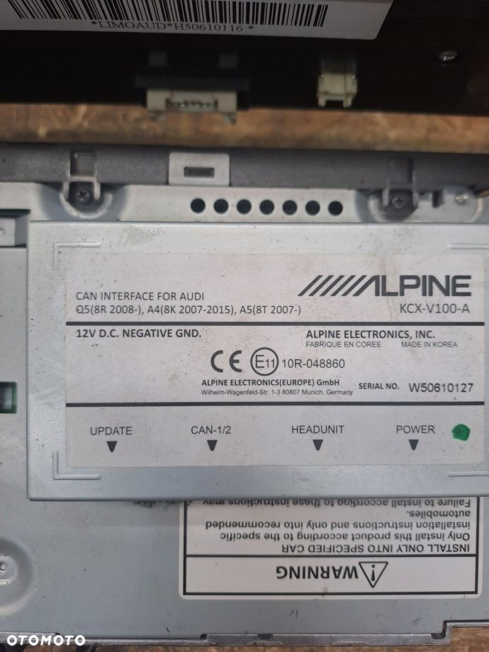 AUDI A4 B8 A5 8T Q5 8R RADIO NAWIGACJA ALPINE LCD-X701D KCX-V100-A - 8
