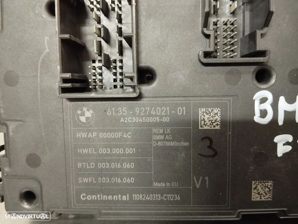 MODULO BCM BMW SERIE 1 F20 / F21 REF. 6135-9274021-01 A2C30450005-00 - 2