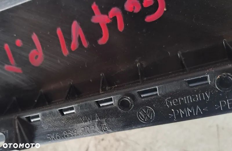 VW GOLF VI 10r LISTWA DEKOR DRZWI PRAWY TYŁ TYLNA 5K6839902B - 3