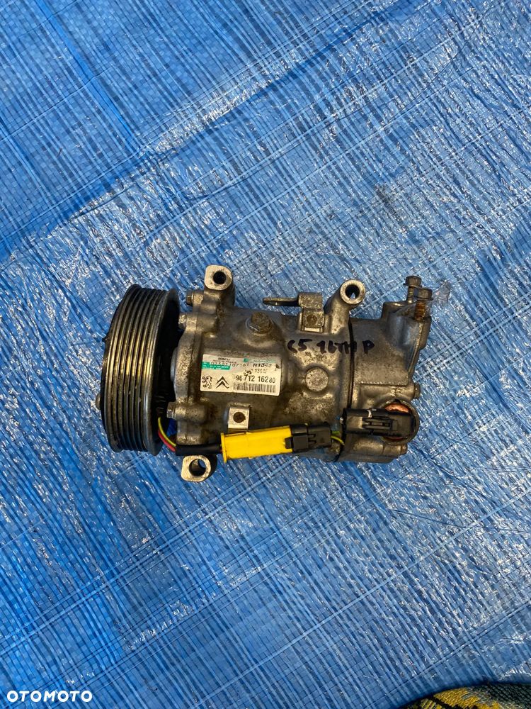 SPRĘŻARKA KOMPRESOR POMPA KLIMATYZACJI KLIMY CITROEN C5 PEUGEOT 508 1.6THP 9671216280 SD6C12 ORYGINAŁ - 3