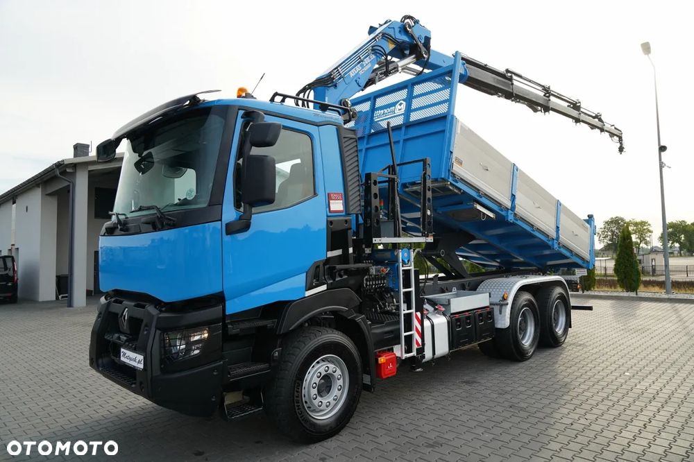Renault C 430 / 6X4 / WYWROTKA 5.5 M + HDS ATLAS 240.2 A5 / WYSIĘG 14.5 M / MAX UDŹWIG 4520 KG / STEROWANIE RADIOWE / ROTATOR / WIDŁY DO PALET / 2020 ROK - 2