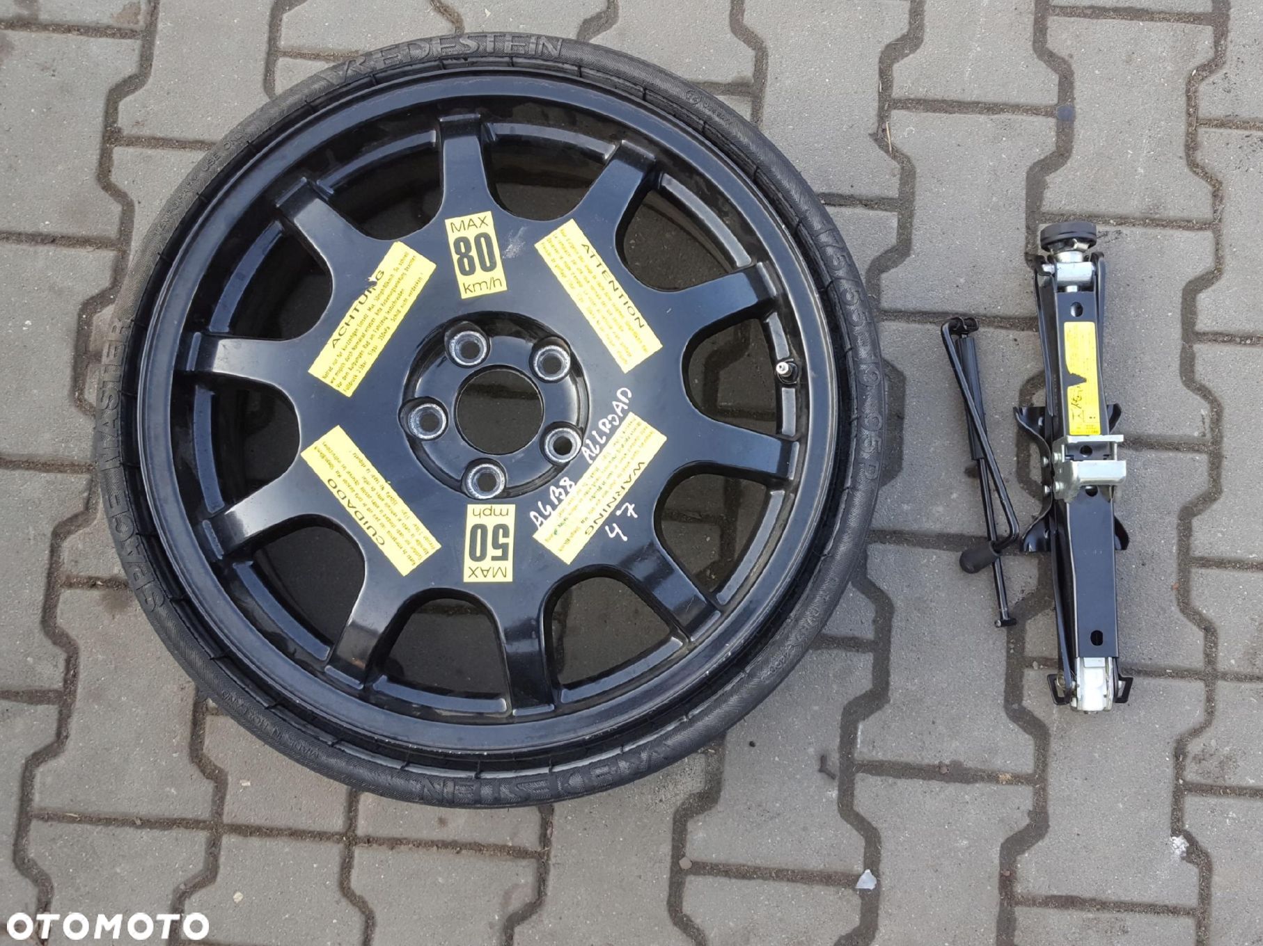 AUDI A4 B8 08-16r ALLROAD KOŁO DOJAZDOWE 19 5X112 LEWAREK - 1
