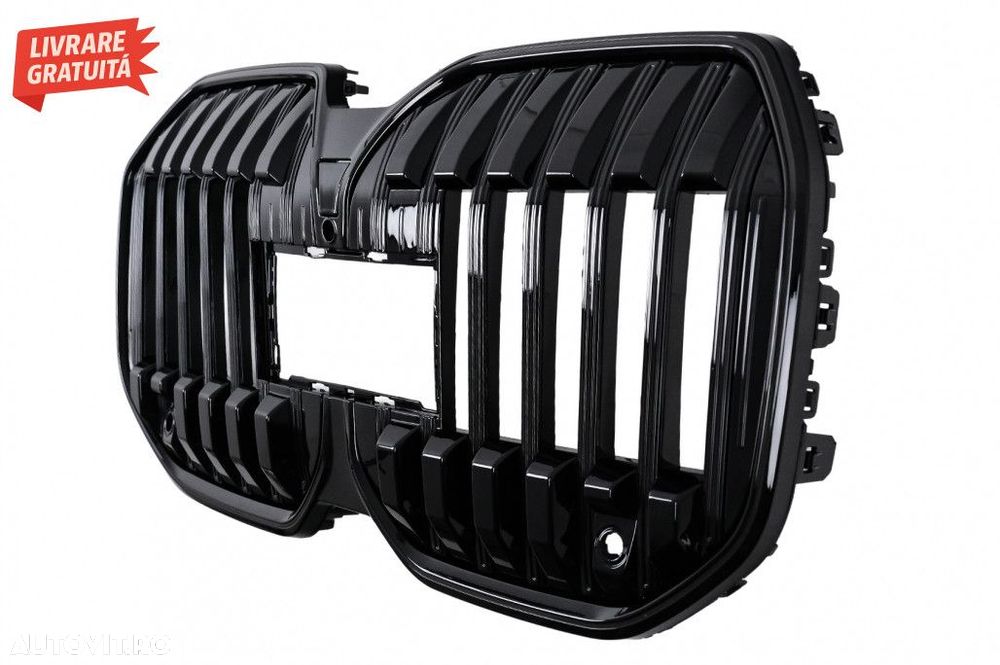 Grila Centrala cu LED BMW Seria 7 G70 (2022-) Negru Lucios - 3