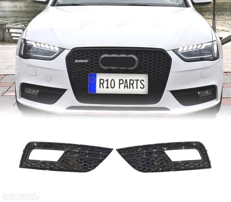 GRELHA AUDI A4 B8.5 12- LOOK RS4 PRETO - 1
