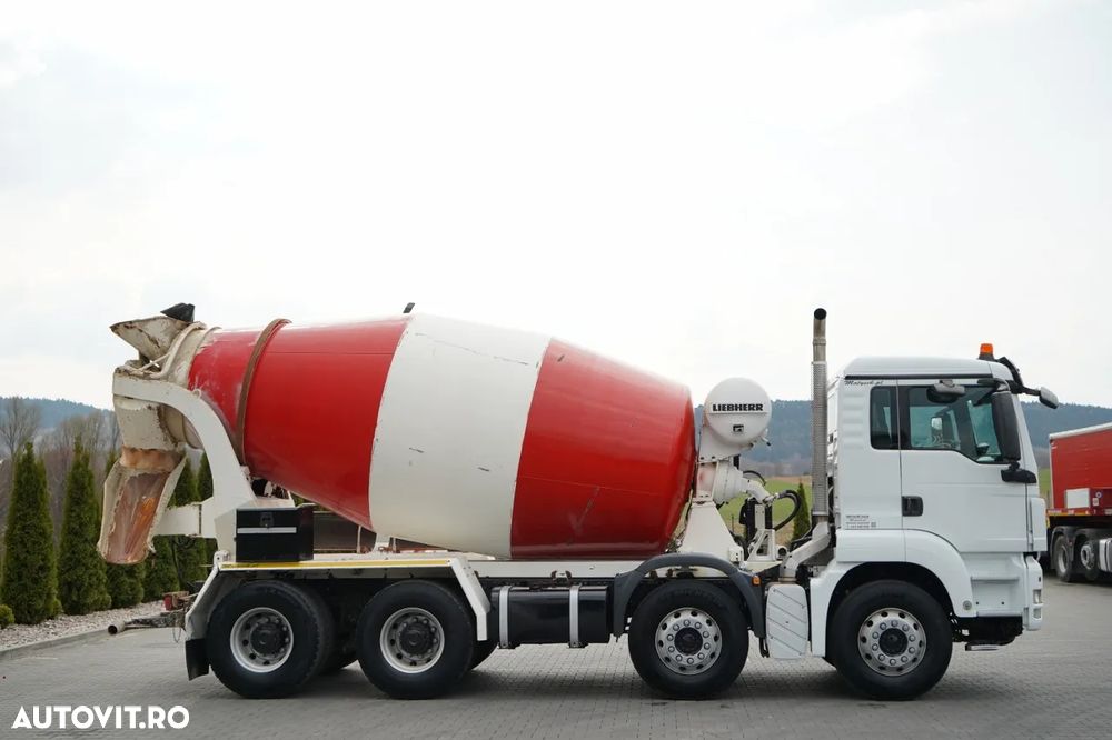 MAN TGS 32.400 / 8x4 / BETONIERĂ LIEBHERR / BETONIERĂ 9 M3 / JANTE DIN ALIAJ / EURO 5 - 6