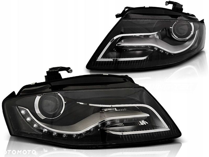 LAMPY AUDI A4 B8 08-11 DRL BLACK - 1
