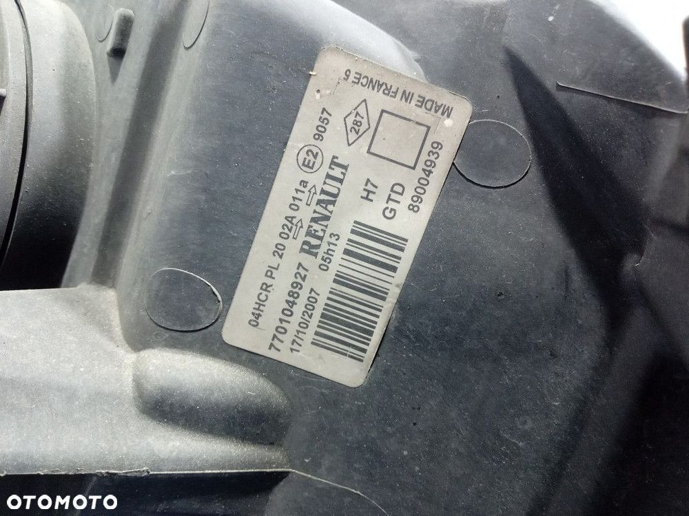 RENAULT LAGUNA II REFLEKTOR LEWY LAMPA H7 EU 7701048927 - 5