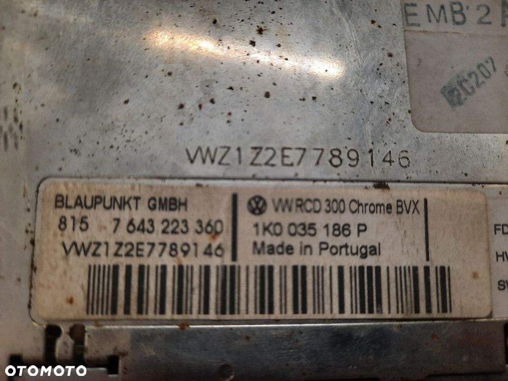 VOLKSWAGEN PASSAT B6 05-10 2,0FSI MT RADIO CD 1K0035186P BVX - 9