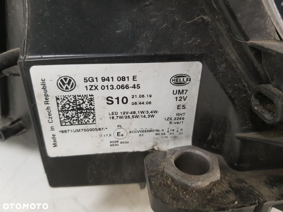 VW GOLF 7 VII GTI GTD GT LIFT LAMPA LEWA PRZEDNIA PRZÓD FULL LED EUROPA 5G1941081E - 10