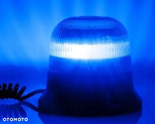 lampa ostrzegawcza led 12-36v błysk podwójny niebieski radiowóz straż - 2