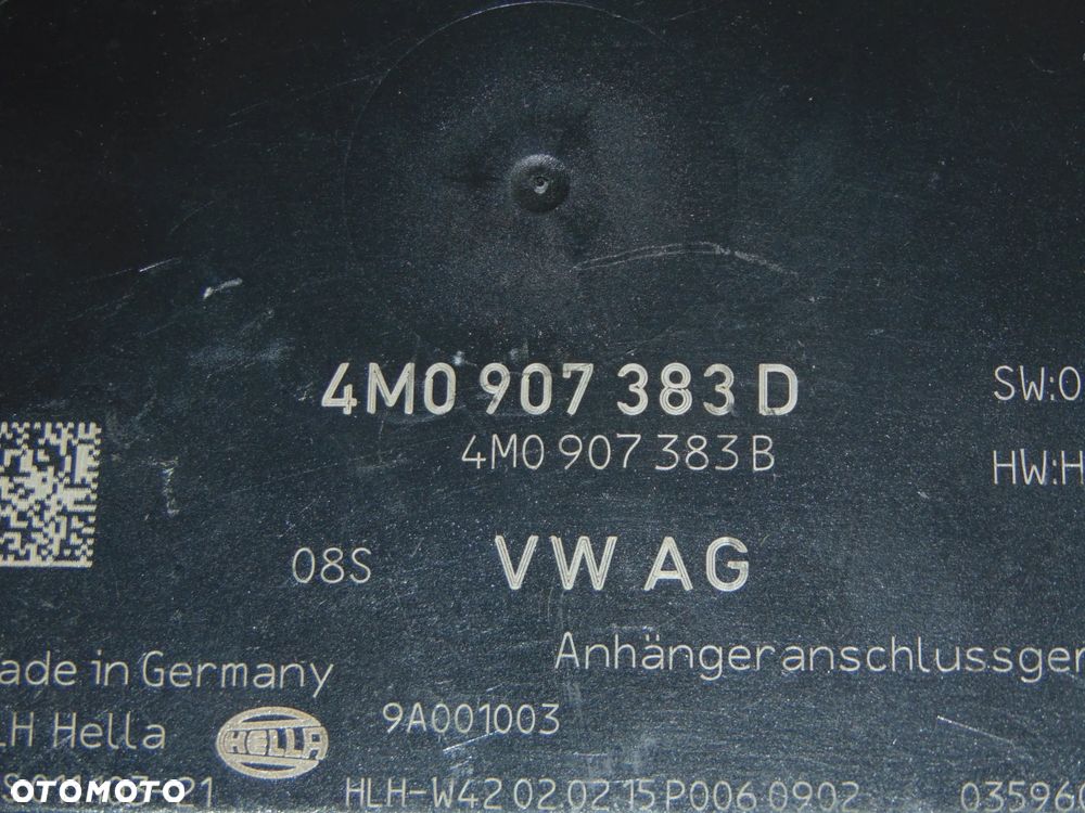 Moduł haka 4M0907383D Audi A4 B9 A5 5F A6 C8 Q5 Q7 II Q8 - 8