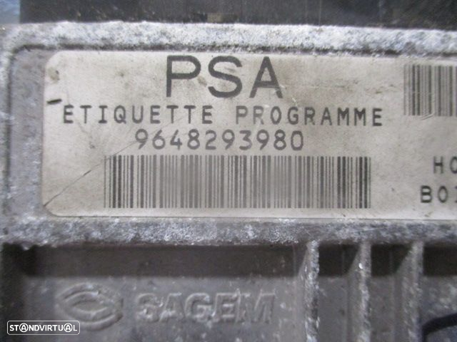 Centralina 9642222380 9648293980 CITROEN C3 FASE 1 2002 1.4I 75CV 5P VERDE PSA - 3