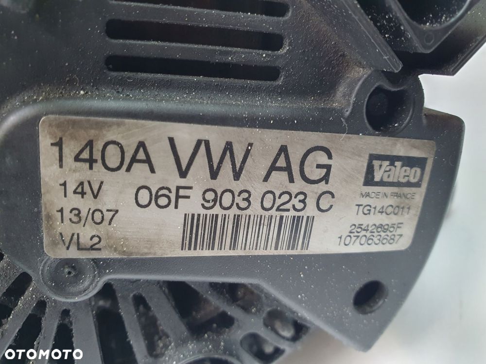 ALTERNATOR Volkswagen Golf V 2.0 TDI Valeo 06F903023C TG14C011 2542695G - 6