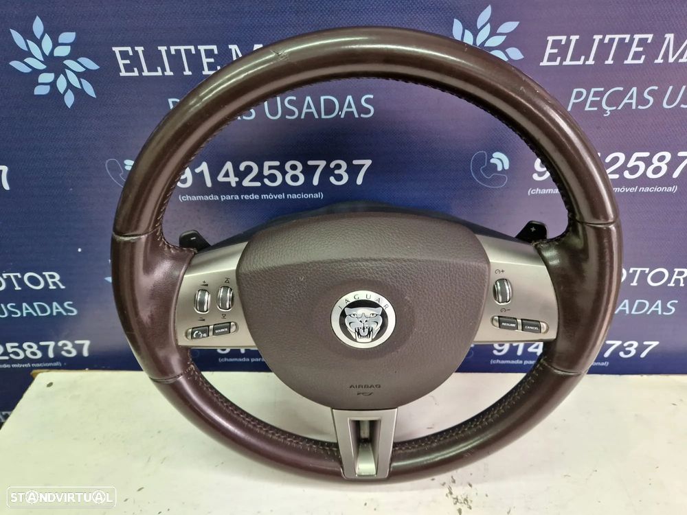 Volante usado pele com airbag JAGUAR XF X250 MULTIFUNÇÕES - 3