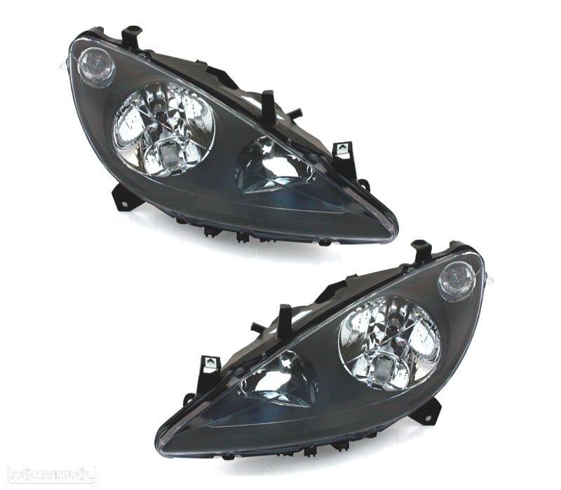 FARÓIS PARA PEUGEOT 307 01-05 FUNDO PRETO - 4