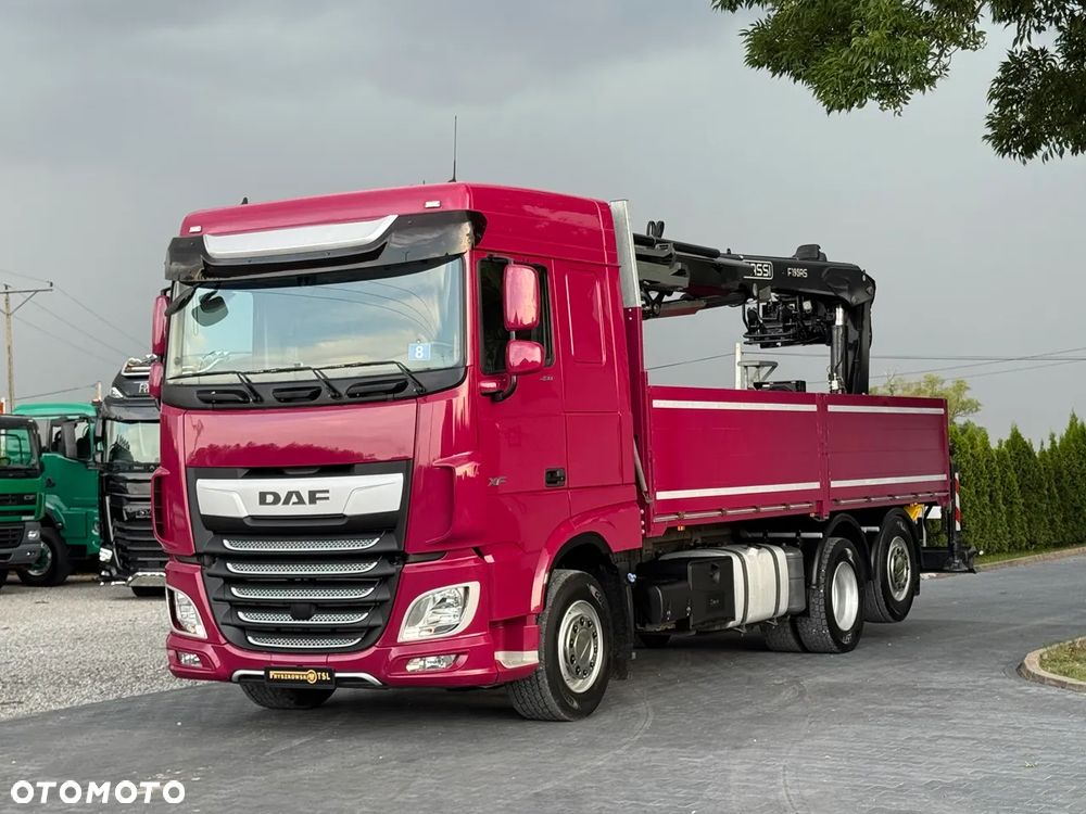 DAF XF 450/6X2/HDS HIAB FASSI F195AS/CAŁY NA PODUCHACH/CHWYTAK PALETOWY Z ROTATOREM/UDZWIG 1600 KG NA 11M/ Z NIEMIEC - 9