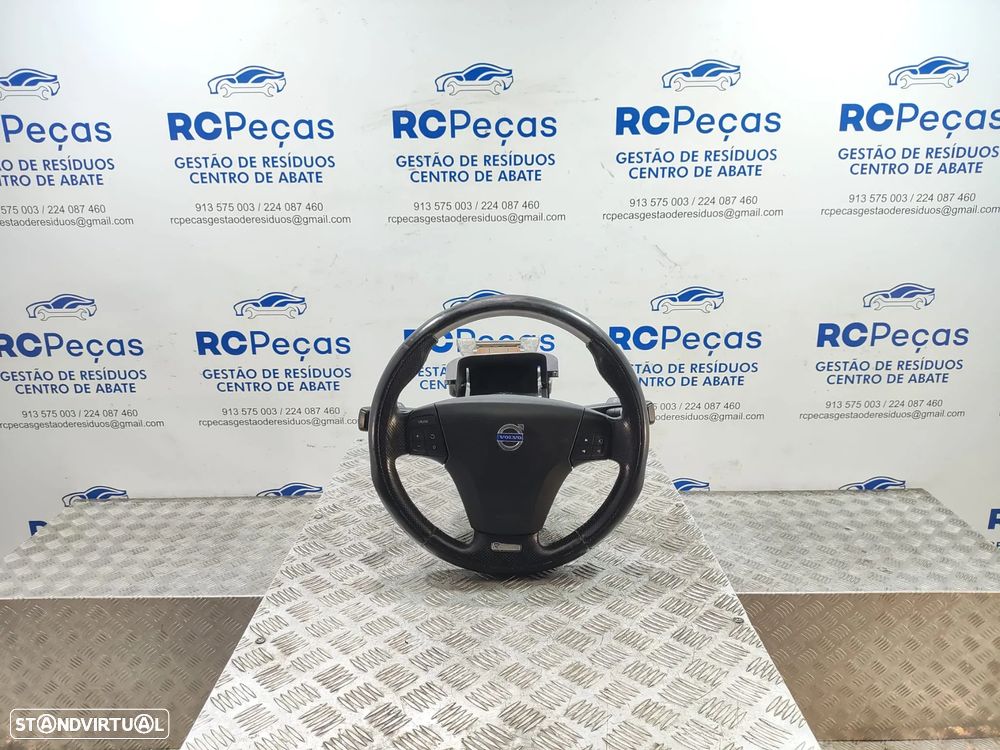 Volante completo em pele perfurada Volvo S40 Mk2 II Facelift R-Design multifunções - 7