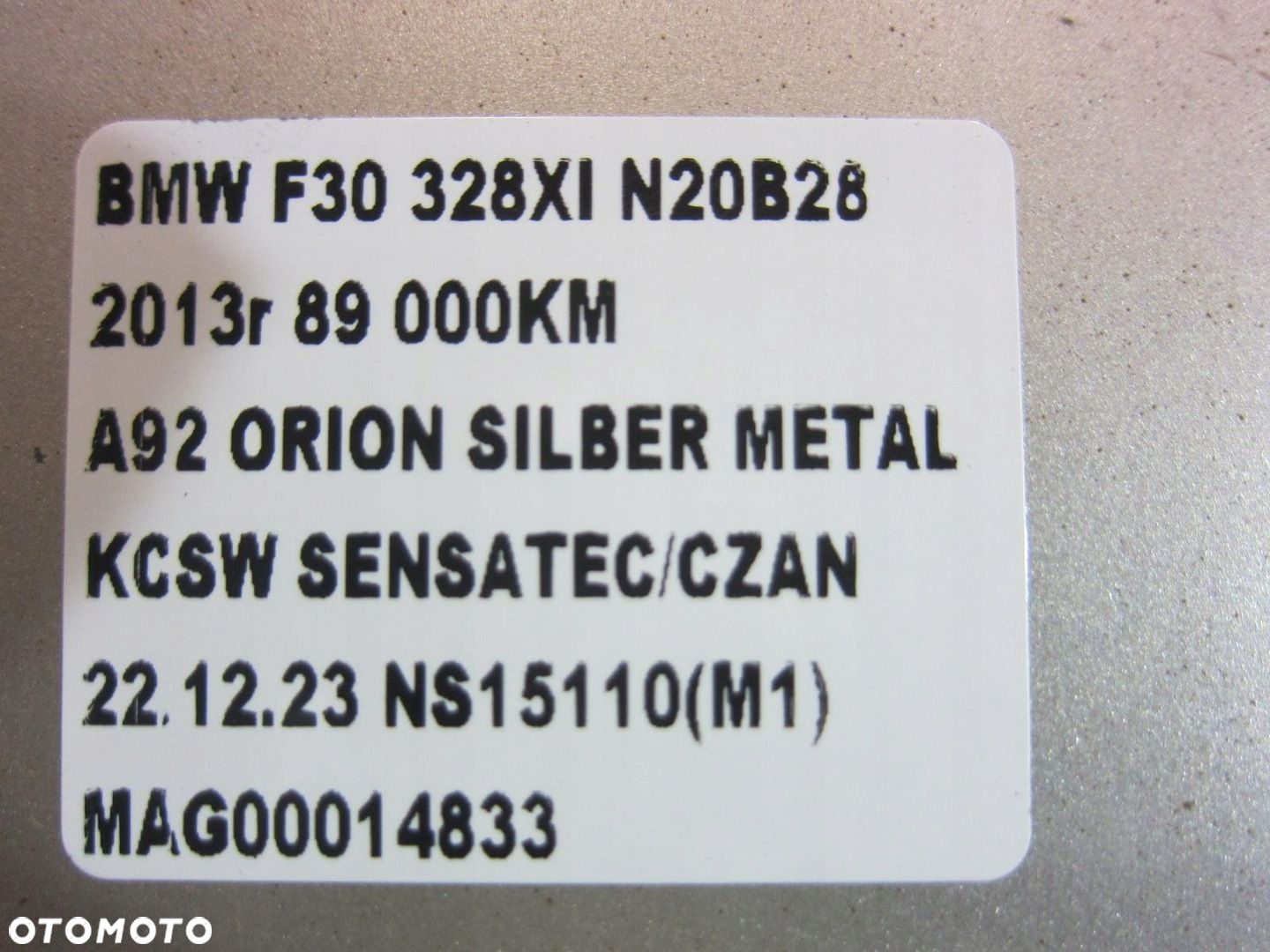 BMW 3 F30 PRÓG LEWY LISTWA PROGOWA LEWA NAKŁADKA A92 ORION SILBER 7312751 - 13