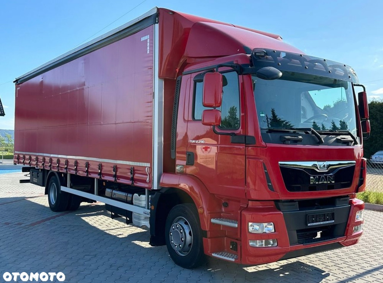 MAN TGM 15.290 / FIRANKA / AUTOMAT / CAŁY NA PODUSZKACH / 21 EUROPALET / 8.5 M DŁUGOŚCI / EURO 6 - 2