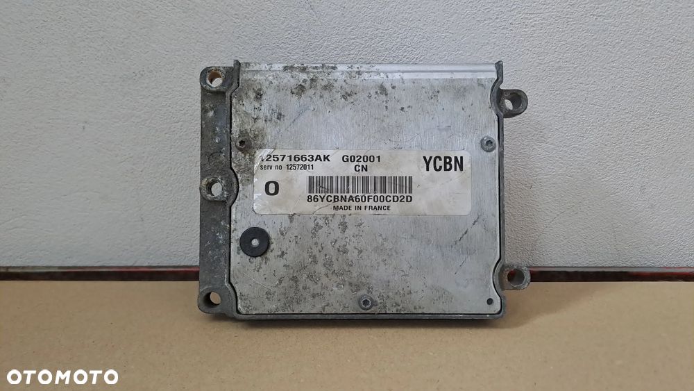 OPEL VECTRA C KOMPUTER STEROWNIK SILNIKA ECU 2.2 Z22SE 12571663AK - 1