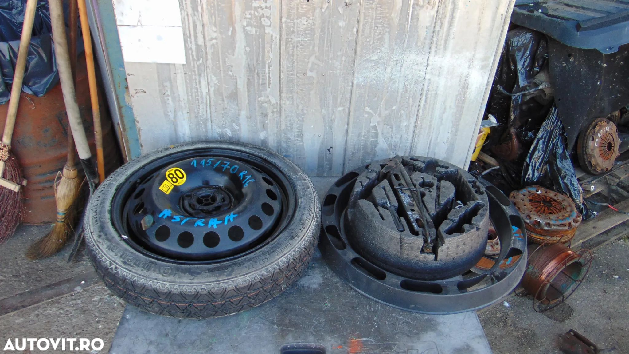 Roata rezerva Slim R16,Opel Astra H+chit cric cheie si ampora - 1