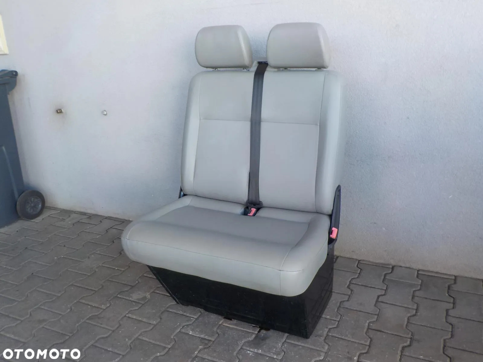 VW T5 FOTEL PODWÓJNY PASAŻERA PRZÓD DWÓJKA DERMA SKAJ - 2