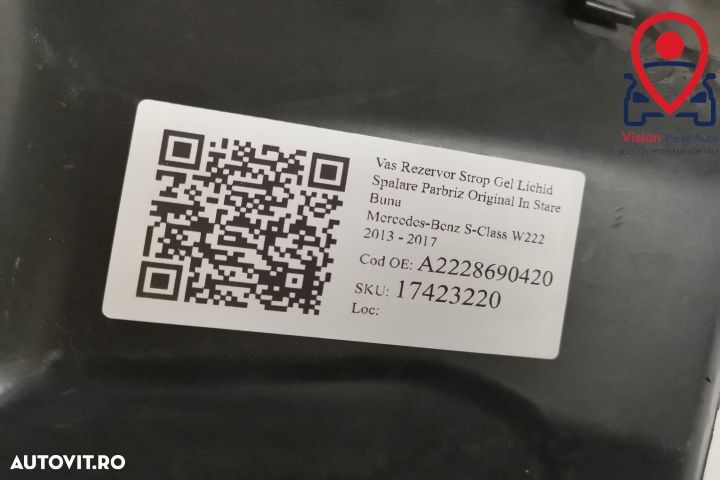 Vas Rezervor Strop Gel Lichid Spalare Parbriz Original In Stare Buna M - 7