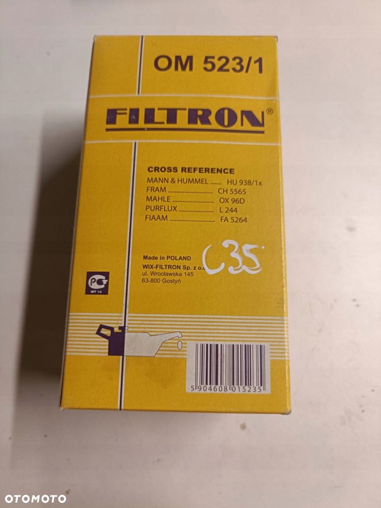 FILTR OLEJU BMW E36 E34 Land Rover Opel Omega B _ OM523/1 - 1