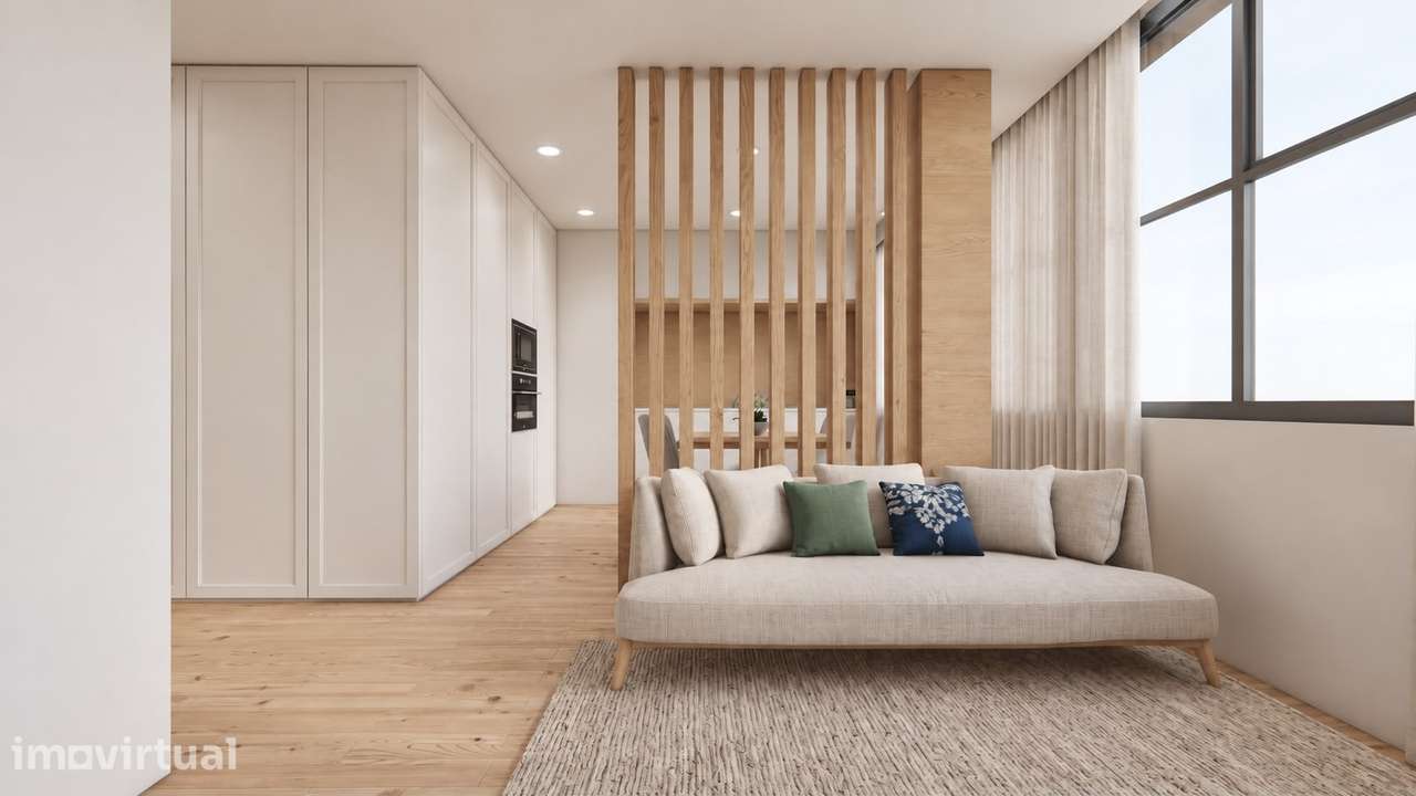 Apartamento T1+1 | Garagem | Elevador | Remodelado | São Cosme - Grande imagem: 4/14