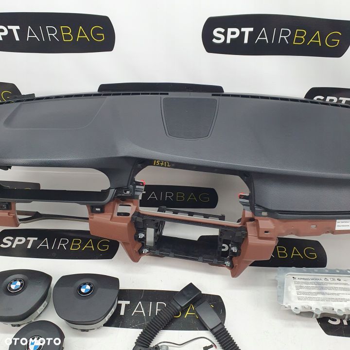 BMW F10 F11 DESKA ROZDZIELCZA KONSOLA KOKPIT PULPIT PODUSZKI AIRBAG AIR BAG PASY KIT SET - 3