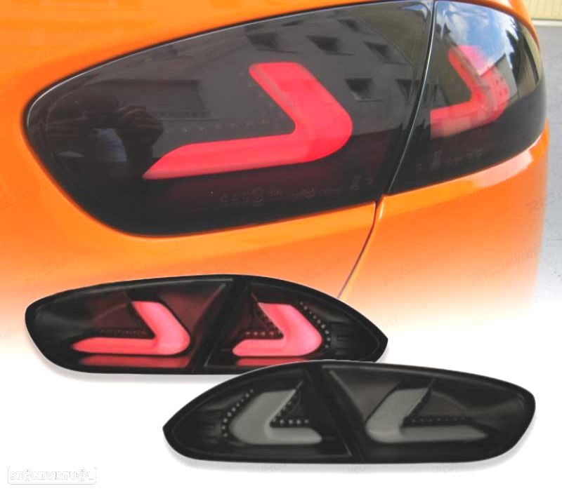 FAROLINS SEAT LEON II 09-13 CARDNA FULL LED PRETO FUMADO - 4