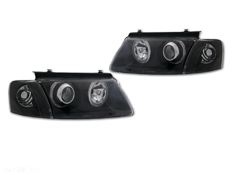 REFLEKTOR LAMPA RINGI ANGEL EYES DEPO CZARNE VW PASSAT B5 3B0 1996-2000 - 1