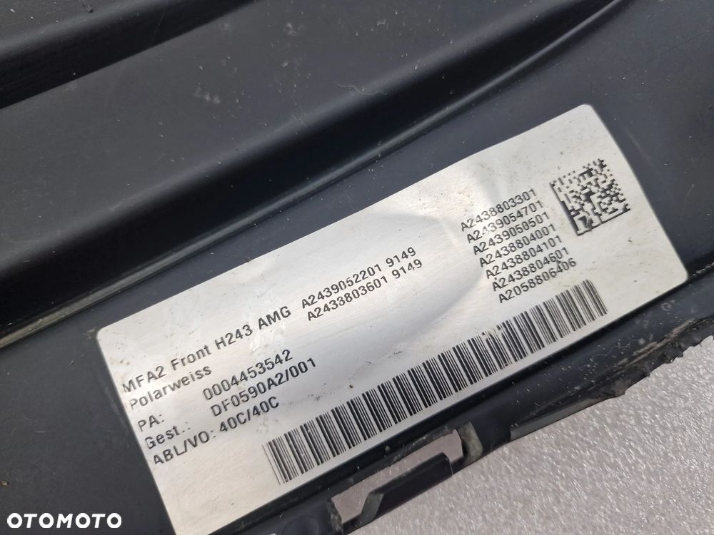 MERCEDES EQA / EQB AMG W243 / H243 PRAWA KRATKA BOCZNA ZDERZAKA PRZEDNIEGO PRZÓD , NR A2439052201 / A2438803601 , NR AUKCJI C/112 - 10