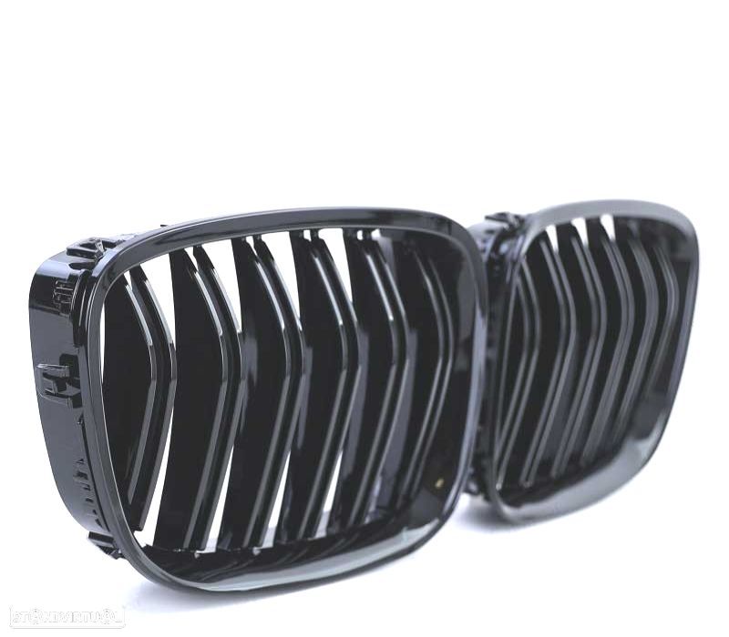GRELHA FRONTAL BMW SERIE 5 GT F07 09 PRETO BRILHANTE - 4