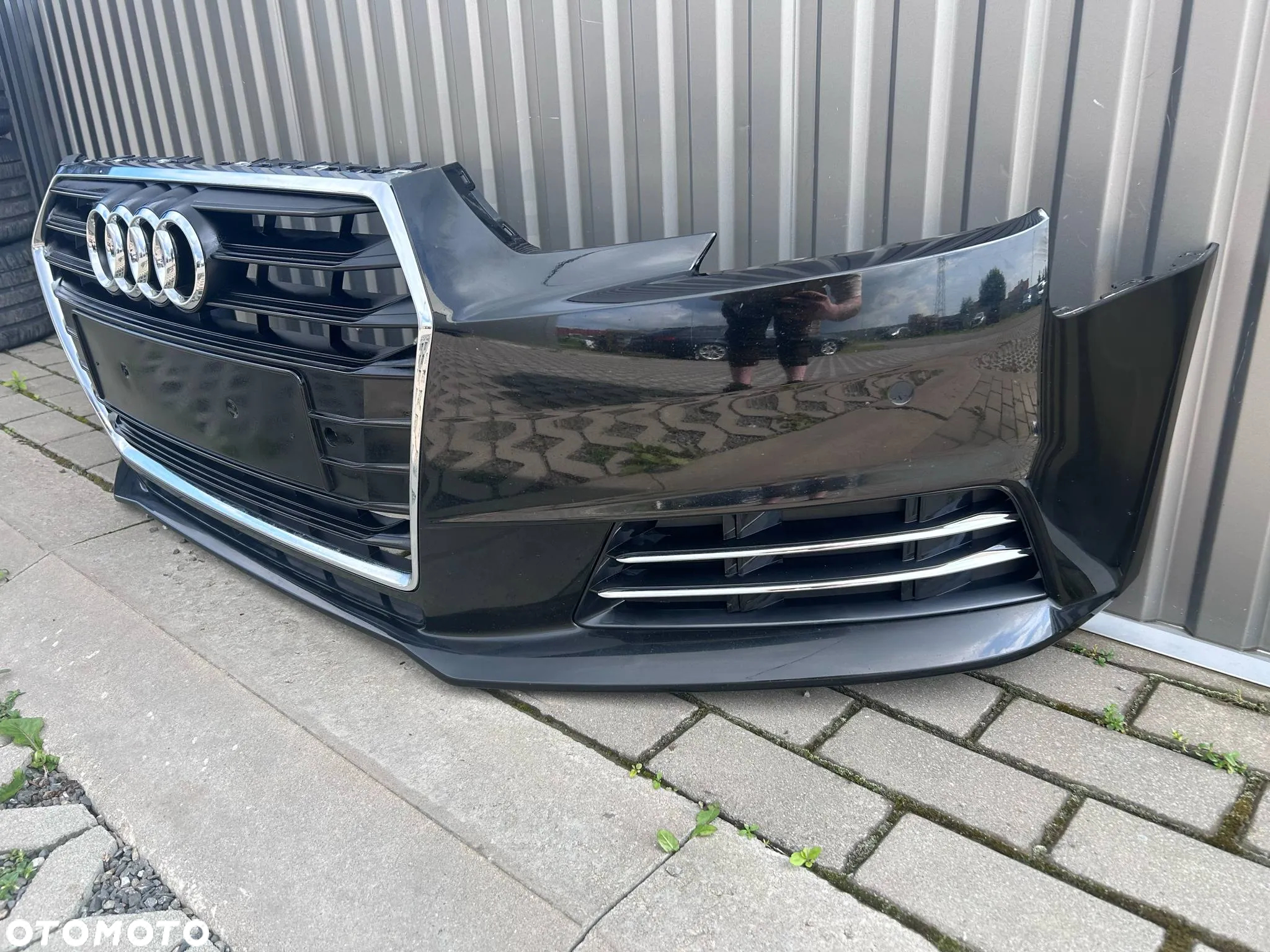 Audi A4 B9 8W Zderzak Przód Przedni kompletny LY9B 15-19r. 4xPDC Ładny - 2