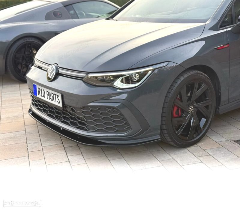 SPOILER LIP FRONTAL VOLKSWAGEN VW GOLF 8 20- PRETO BRILHANTE - 2