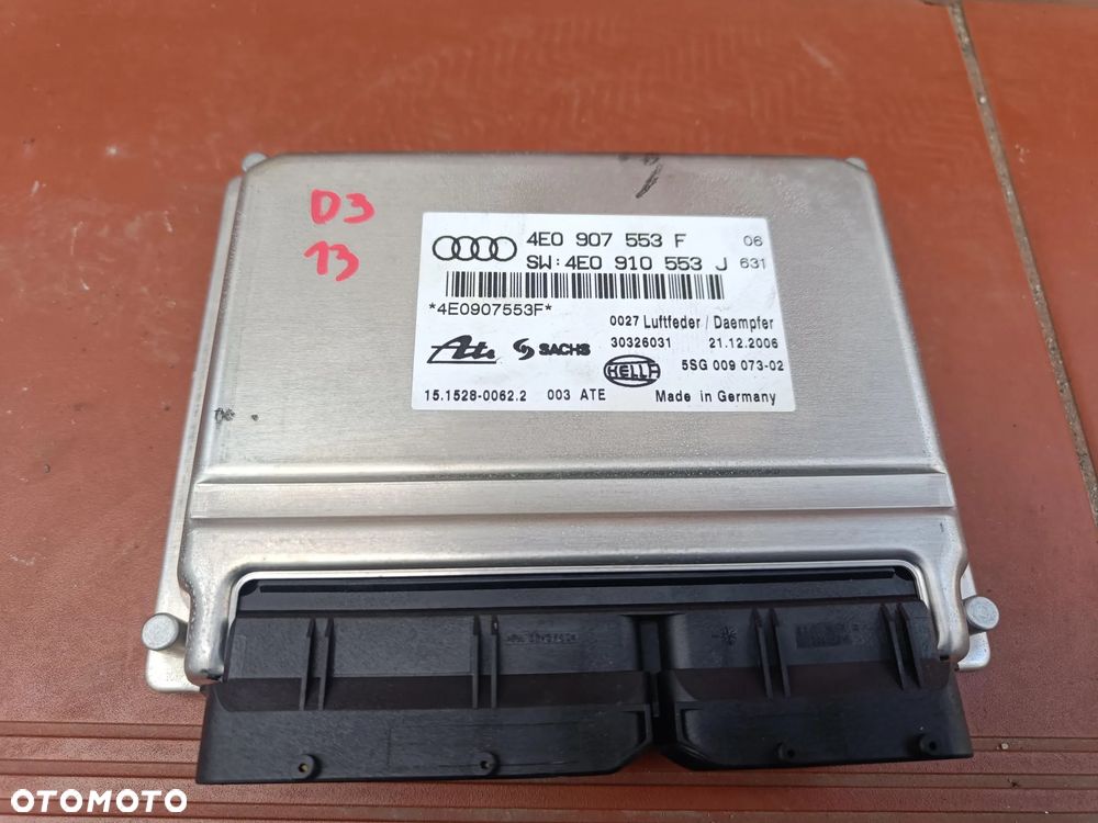 AUDI A8 D3 MODUŁ STEROWNIK ZAWIESZENIA 4E0907553F - 1