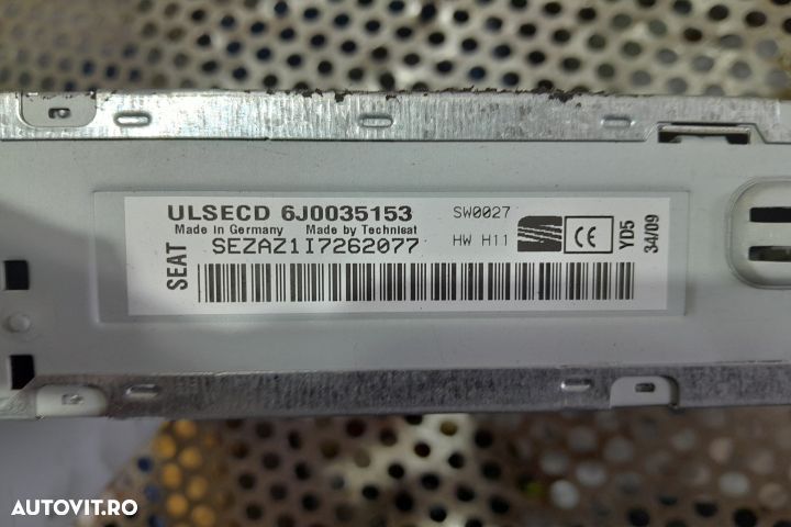 Radio cd 6J0035153 6J0035153 Seat Ibiza 4 6J [2008 - 2012] Hatchback - 5