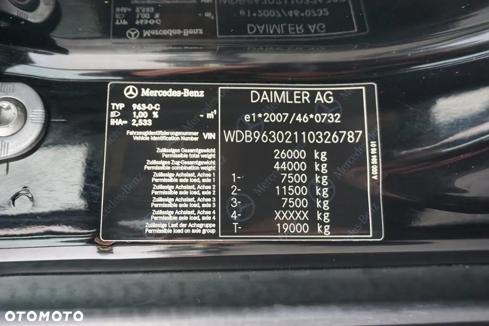 Mercedes-Benz / ACTROS / 2533 / ACC / E 6 / FIRANKA / ŁAD. 15 450 KG / 19 PALET - 11