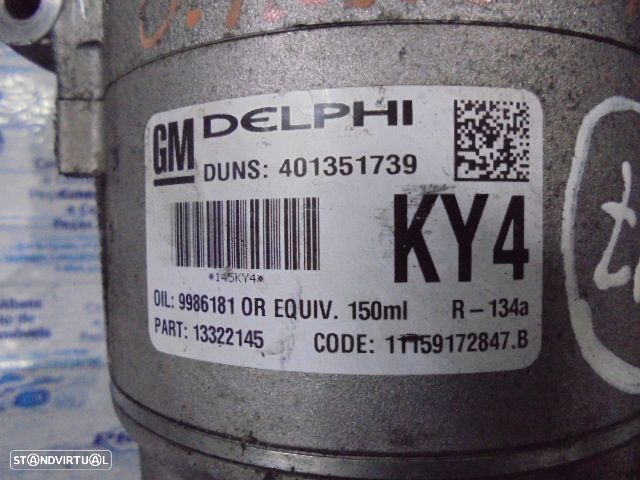 Compressor AC 401351739 13322145 6572647 OPEL MERIVA A FASE 2 2009 1.4I 90CV 5P BRANCO GASOLINA DELPHI OPEL MERIVA A FASE 2 2010 1.4I 90CV 5P BRANCO GASOLINA DELPHI - 6
