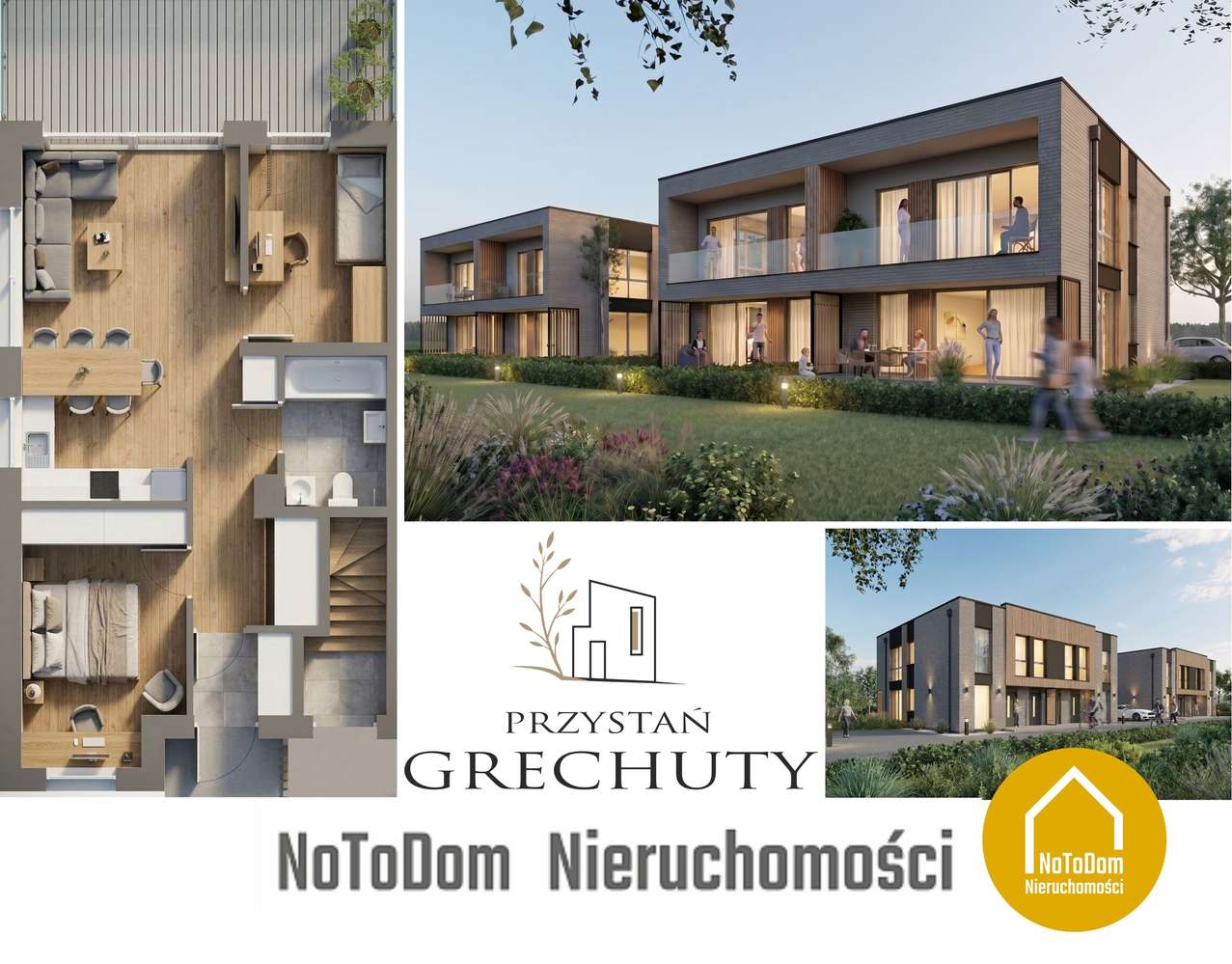Słupsk | Przystań Grechuty | 3 pokoje z ogródkiem lub loggią